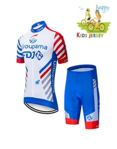 Dzieci 039S Cylling Ubrania 2021 FDJ krótkie rękawy Letnie dzieci MTB Rowerowe Ubranie Szybkie koszulki Boygirl Set Racing S5041238