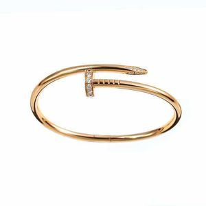 Designer Vite Bracciale rigido Chiodi Amore Moda Gioielli di lusso Carer Originale Trendy Oro 18 carati Diamante per donna Uomo Bracciali per unghie Bracciale gioielli in argento RSN9