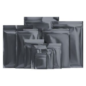 7X10 cm 200 pz richiudibili sacchetti di imballaggio in mylar nero campione alimentare sacchetto di imballaggio di alimentazione regalo e pacchetto artigianale di stoccaggio Egrxs