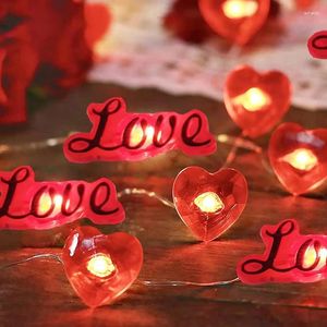 Festa favor 2m 20led vermelho coração string luz guirlanda carta de amor fada casamento casa decorações aniversário dia dos namorados presente