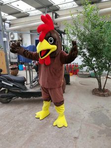 Costumes Hot Movie Character Real Pictures brown chicken mascot costume Adult Size free shipping