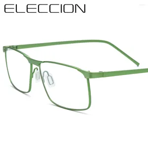Okulary przeciwsłoneczne ramy eleccion tytanowe okulary rama dla mężczyzn okulary optyczne na receptę na receptę mężczyzn męskie okulary 58 - 14 135