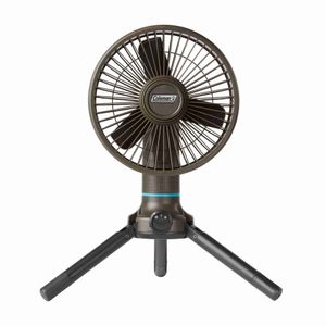 Electric Fans Coleman Onesource Multi-Speed Portable Fan Rechargeable Battery Black Built in Flash Light YQ240104