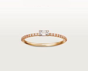 Liebe Diamantring Designerschmuck Frauen Verlobung Eheringe Luxus Moissanit Ring Roségold Silber Titan7290319