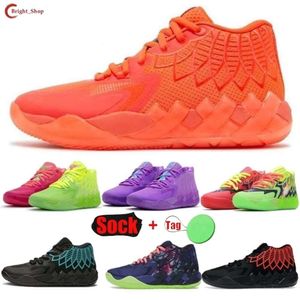 Lamelo Ball MB.01 농구화 스니커 블랙 블래스트 버즈로 UFO 여기에서 퀸 시티 릭과 모티 록 릿지 레드 남자 트레이너 스포츠 운동화