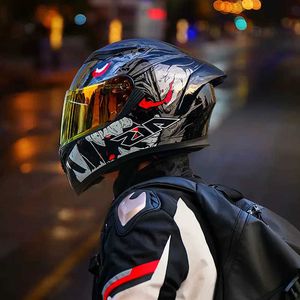 AA Designer Helment Helmets Moto AGV Motorcycle Comfort AGV New New National 3C Certification Mens and Womens Full Helmets Riding Safety S6ZW