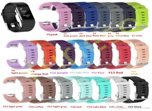 Menor pulseira de silicone de 21 cores para fitbit charge2 banda fitness pulseira inteligente relógios substituição pulseira esportiva para fitbi9228508
