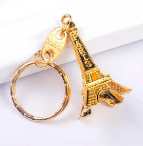 Främjande Eiffel Tower KeyChain Party gynnar nycklar Souvenirer Paris Tour Chain Ring Decoration Holder Wedding Gift ZZ