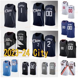 Erkekler Kadın Şehir Basketbol Leonard Paul George James Harden Norman Powell IVICA ZUBAC Russell Westbrook Hyland Mann Theis Plumlee Diabate Jerseys Kazandı