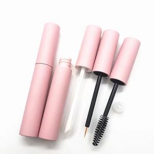 Nachfüllbarer Lipgloss-Röhrenbehälter, Eyeline-Röhrenverpackung, 10 ml, ganz rosa Kosmetikverpackung, Wimpernröhre mit Innenstopfen, leere Flaschen