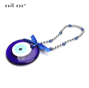 Evil Eye Wall Hanging Decorations Car Keychain Glass Blue Turkish Evil Eye Pendant Jewelry for Office Home Living Room EY13671389311