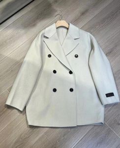 Blends 2022 Fall Spring Mid Season Double Breasted Oversize 100% Cashmere Coat