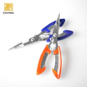 Stainless Steel Long Flat Needle Nose Fishing Pliers Multi Colors ABS Handle Stainless Fishing Pliers