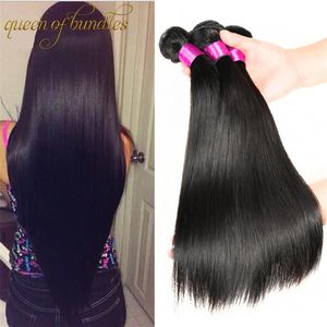 Tramas brasileiras em linha reta virgem cabelo humano 3/4pcs peruano malaio indiano cabelo reto tece não processado barato extensões de cabelo strai