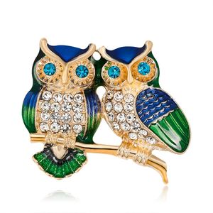 Two Owl Brooches for Women Animal Brooch Pin Bouquet Vintage Wedding Hijab Scarf Pin Up Buckle Femininos Brooches Collar Jewelry
