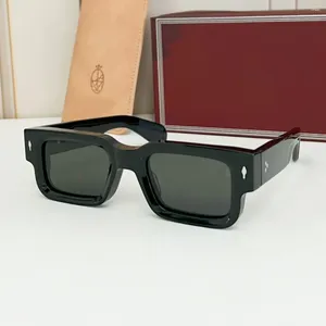 Sonnenbrille JACQ Handgemachte Essigfaser Coole kleine quadratische schwarze Männer Mode Party Reise Fahren HD Gelbe Frauen Gläser JMMASCAR