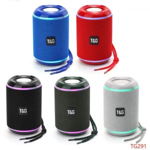 TG291 Taşınabilir Bluetooth Hoparlör Kablosuz Hoparlörler Güçlü Ses Yüksek Açık Bas Hifi TF FM Radyo LED Işık