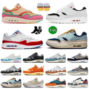 Klasyczne nowe maksymalne 1 damskie męskie trenery trampki buty projektant Air Air One Mens Womens Travis Cactus ROZPOCZNICY MAX1 Trenerzy Scheanery duże rozmiar 36-47