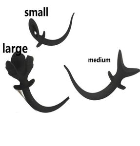 Новейшие силиконовые собачьи хвосты, анальная пробка с открытым ртом, анальная пробка, расширитель ануса, косплей, черные секс-игрушки для взрослых для мужчин и женщин6866302