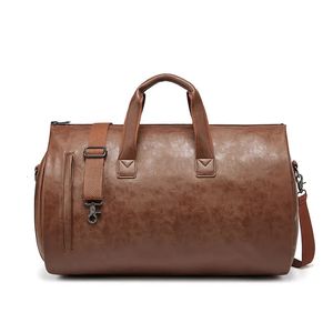 Stor kapacitet Vattentät resesdräkt för män Kvinnor Business Travel Suit Lagring Formell handhållen Crossbody Duffel Bag 240104