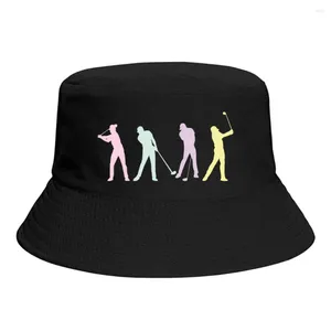 ベレットゴルフプレーヤーエボリューションバケツ帽子for Men Teenager Foldable Bob Fisherman Hats Panama Cap Autumn