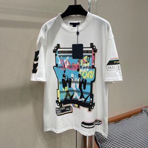 Mens Design T-shirt Spring Summer Color Sleeves Tees Vacation Short Sleeve Casual Letters Printing Tops Size Range S-xxl