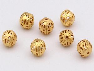 1000 Stück / Los Neue Charms Lose Hohlkugel Kupfer Spacer Perlen Vergoldet 4mm290E1546291