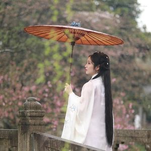 Paraplyer manuella kinesiska kvinnors paraplybröllop långa handtag dekorativa solskydd sombrilla playa flickor