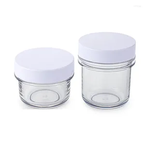 Storage Bottles 15pcs Jars Plastic PET Thick Wall Clear Body Scrub Facial Mask Makeup Pots White Lid 50g 100g Empty Cosmetic Cream