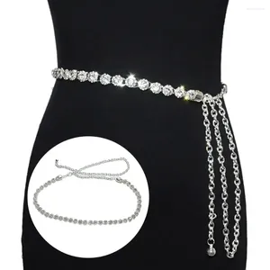 Cintos moda casual na moda elegante luxo fino cintura metal corrente cinto strass cintura banda emagrecimento cummerbands