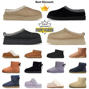 Venda Quente 2024 designer superior austrália inverno neve ultra mini botas de plataforma das mulheres bota pele macia couro tornozelo botas castanha meninas mocassins sapatos