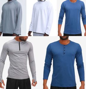 Mens outfit hoodies t shirts yoga hoody tshirt lulu Sports Raising Hips Wear Elastic Fitness Tights lululemens dljtkjn Breathable and casual fashion 212