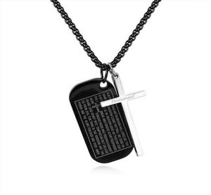 Lord's Personality Prayer Necklace Holy Bible Pendant Cruxifix Necklace Mens Women Jewelry Religious Catholic30114268793