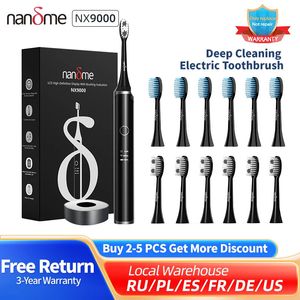 Nandme NX9000 Electric Toothbrush Ultrasonic IPX7 Waterproof Smart LCD display Inductive charging Deep Cleaning Tooth Brush 240104