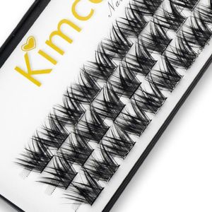 False Eyelashes Kimcci 30Bundles Mink Eyelash Extension MJ Segmented Bundles Natural 3D Russian Volume Faux Individual