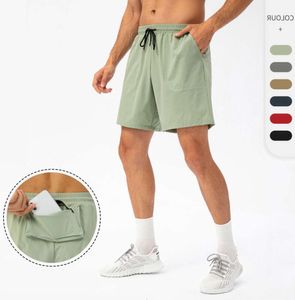 LL Men Yoga Sports Krótkie szybkie suche spodenki z tylnym telefonem komórkowym Casual Running Gym Jogger Pant E962