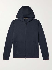 Designer hoodies för män loro bomull och linne-blandning jersey hoodie mens hooded piana womens long hylsa toppar zip up rockar