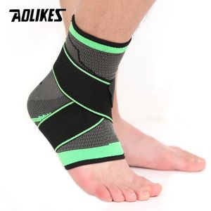 Aolikes 1pcs 3D dokuma elastik naylon kayış ayak bileği destek destek badminton basketbol futbolu taekwondo fitness topuk koruyucusu 240104