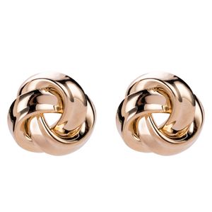 Orecchini a bottone di design in metallo esagerati per le donne Orecchini pendenti a spirale color oro Gioielli per orecchie pesanti