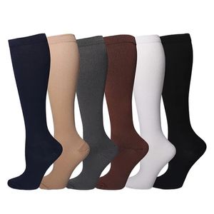 Komprimeringsstrumpor Blodcirkulation Främjande Slimming Komprimeringsstrumpor Anti-Fatigue Bekväma strumpor som kör Maraton Cycling Varicos Vener Sock JJ 1.4