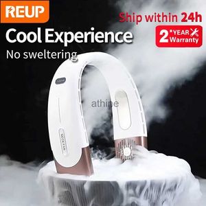 Ventilatori elettrici REUP ventilatore da collo condizionatore portatile Silenzioso mini circolatori mobili USB ricaricabile Ventilatore senza pale con archetto da collo ventilatore YQ240104