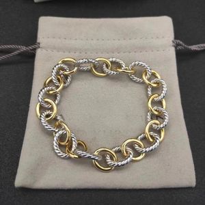 Elegant Wedding Gift hook bracelet DY Fashion's Luxury Designer Madison Chain Double-Strand Twisted Bracelet with Exquisite Box Chain Hook.