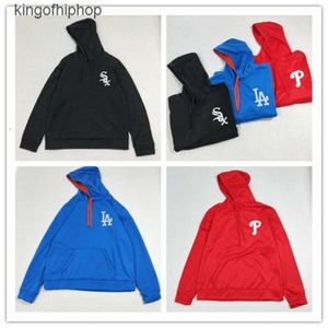 Men's Sweatshirts Rock Hip hop Hoodies Sportswear Sweater with plush hooded men women hip-hop ulzzang Korean version loose BF mid length baseball Dodgers