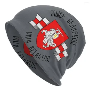 Berets Bonnet Chapéus Verão Adulto Masculino Chapéu de Malha Bielorrússia Pogonya Branco Bandeira Vermelha Engraçado Unissex R299 Skullies Beanies Caps