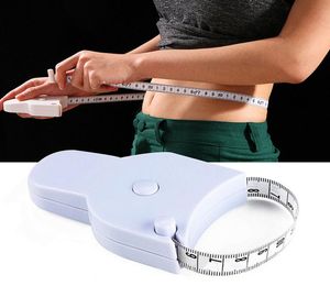 Fitness Fat Caliper Perfect Body Tape Measures Automatic Telescopic Tape Measure Retractable Measuring Tape for Body Waist Hip B2374340