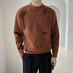 Men's Sweaters Autumn And Winter Male Loose Pumpkin Pattern Long Sleeved Sweater/Men's High Quality Casual Round Neck Pullover Knitted Top