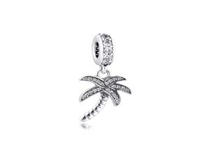 New 100% 925 Sterling Silver Original Beads Palm Tree Charm DIY Jewelry for Women Fits P European Charms Bracelet9389397