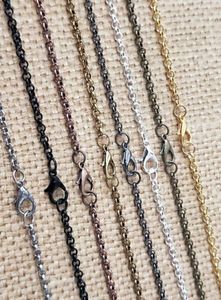 Roro Chain Circle Shape Necklace Chain 8Color BronzesilverBlackGoldCopper Redgunmetal Black 2mm 28inch 100pcslot6231439