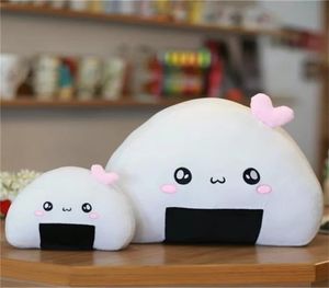 Bonito pelúcia mini bola de arroz travesseiro kawaii macio japonês sushi almofada brinquedo de pelúcia o segundo elemento bolinho boneca 2108045805437
