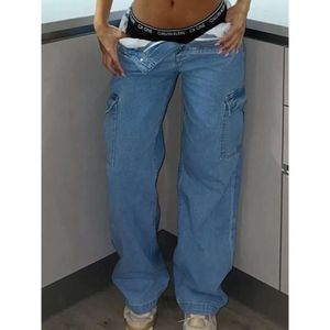 Womens Pants Capris Ropamujer lastfast färgbyxor med flera fickor avslappnad hög midja fashionabla mångsidiga byxor pant 3xl ulwi